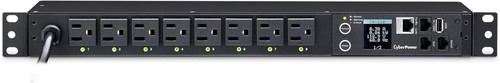 120V/15A 1U Rackmount PDU with Multifunction LCD and 8 Remote-Controlled Outlets - Picture 3 of 8