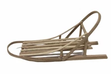 Model Slider Dog Sled Wooden Wood Kicksled 6” Display Ornament