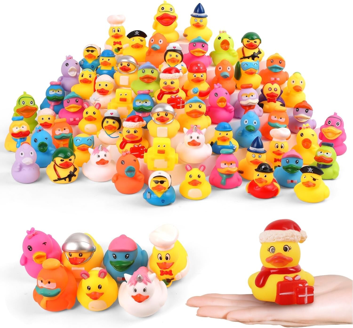 Bulk Rubber Duck Assortment for Jeep Ducking Bath Toys & Floaters