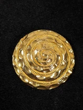 Vintage Told Tone Spiral MCM Round Scarf Clip