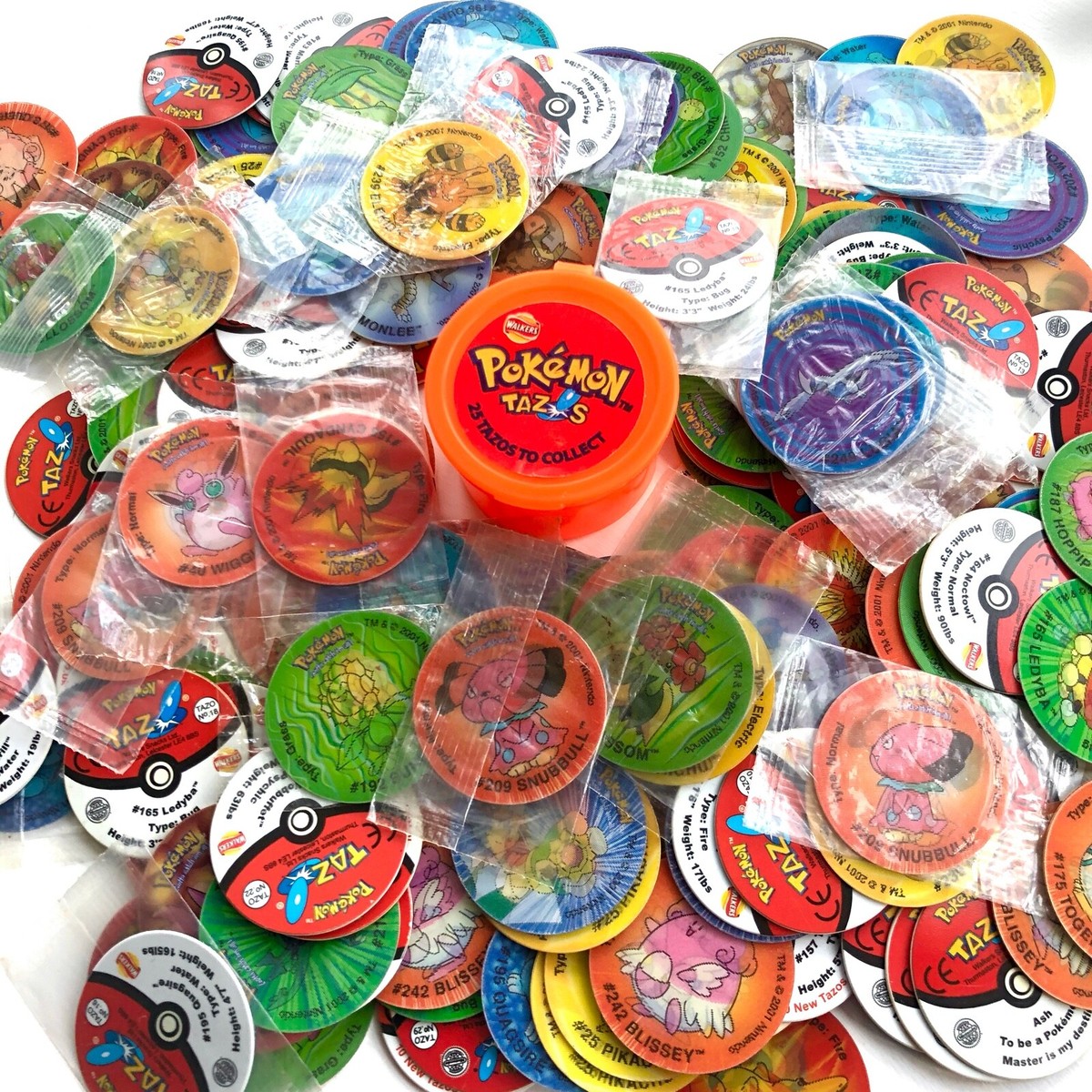 2001 POKEMON TAZO'S - Vintage- Walkers Tazos/Pogs - Take your pick
