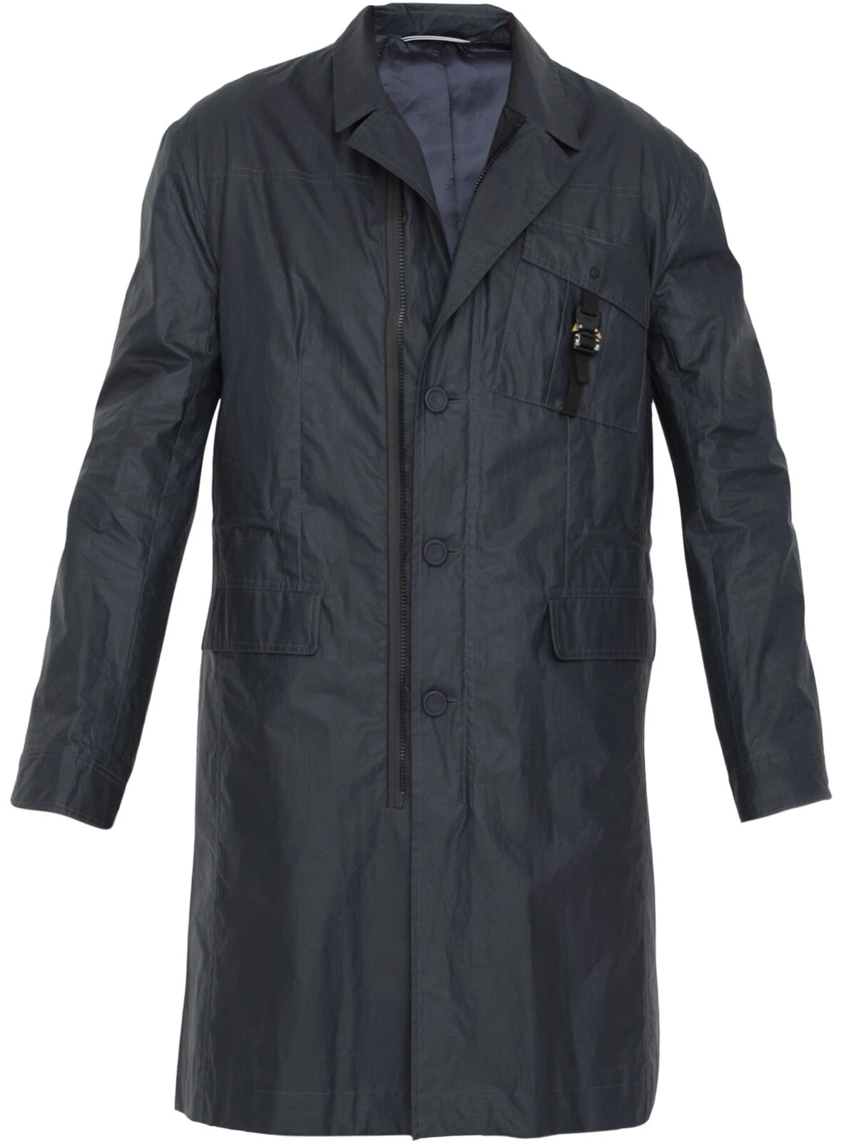 CHRISTIAN DIOR PARIS MANTEAU BLEU COTON BLEU AVEC BOUCLE KIM JONES TAILLE 56