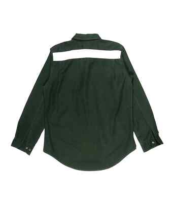 1998 Vintage Mens HELMUT LANG Shirt Long Sleeve Green White Stripe