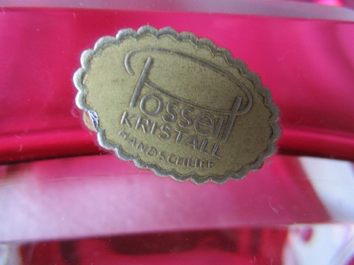 Posselt Kristall-Glas Aschenbecher rosa aus Sammlung quadratisch 12x12cm Top - Picture 4 of 9