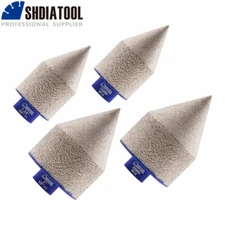 2pcs Diamond Beveling Chamfering Milling Finger Bit Porcelain Tile Multi Cutter