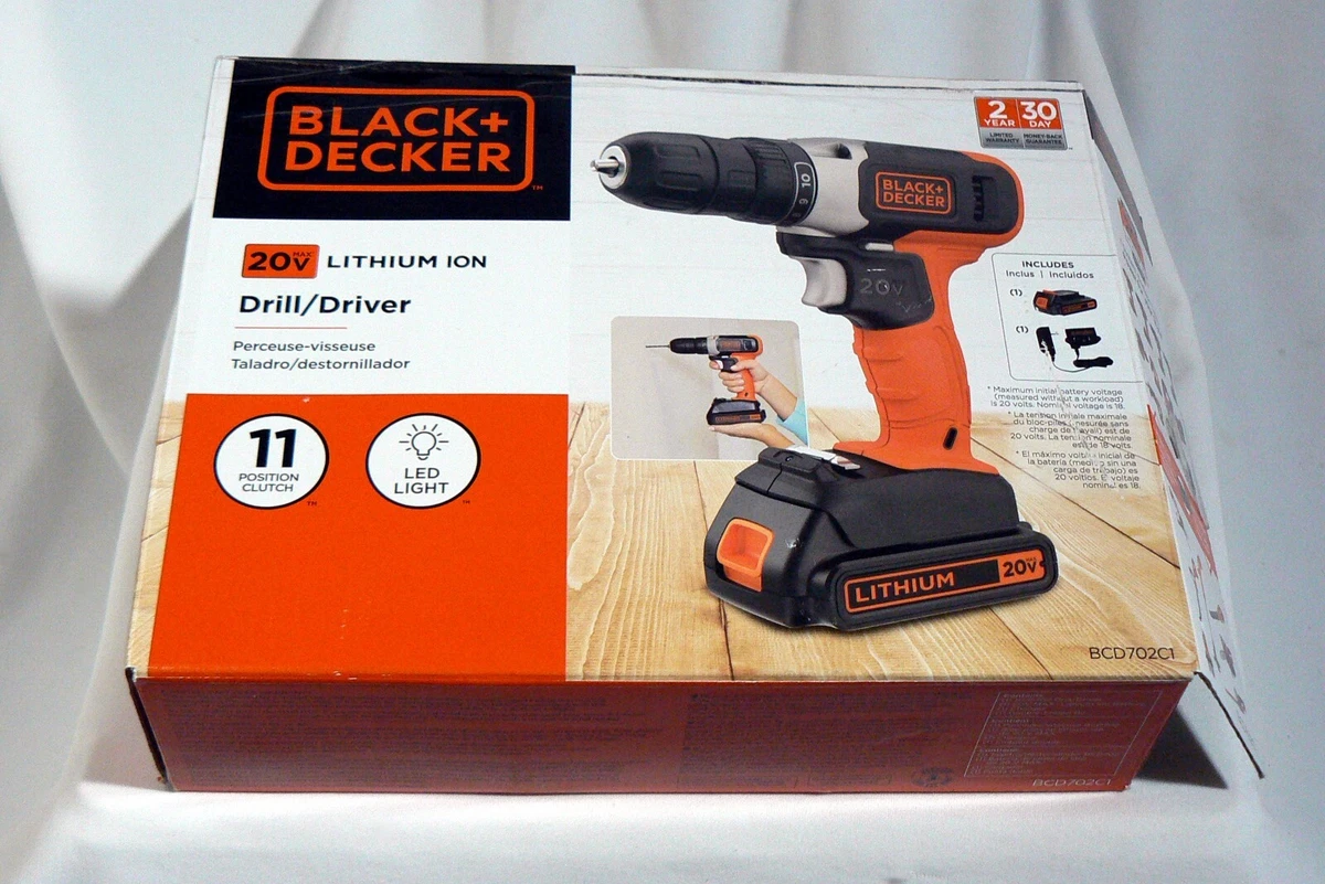 BLACK+DECKER 20-Volt MAX Lithium Cordless Drill, BCD702C1