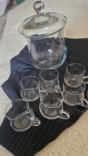 Bowleservice Gläser..Und Schüssel  Glas Krauchenwies 