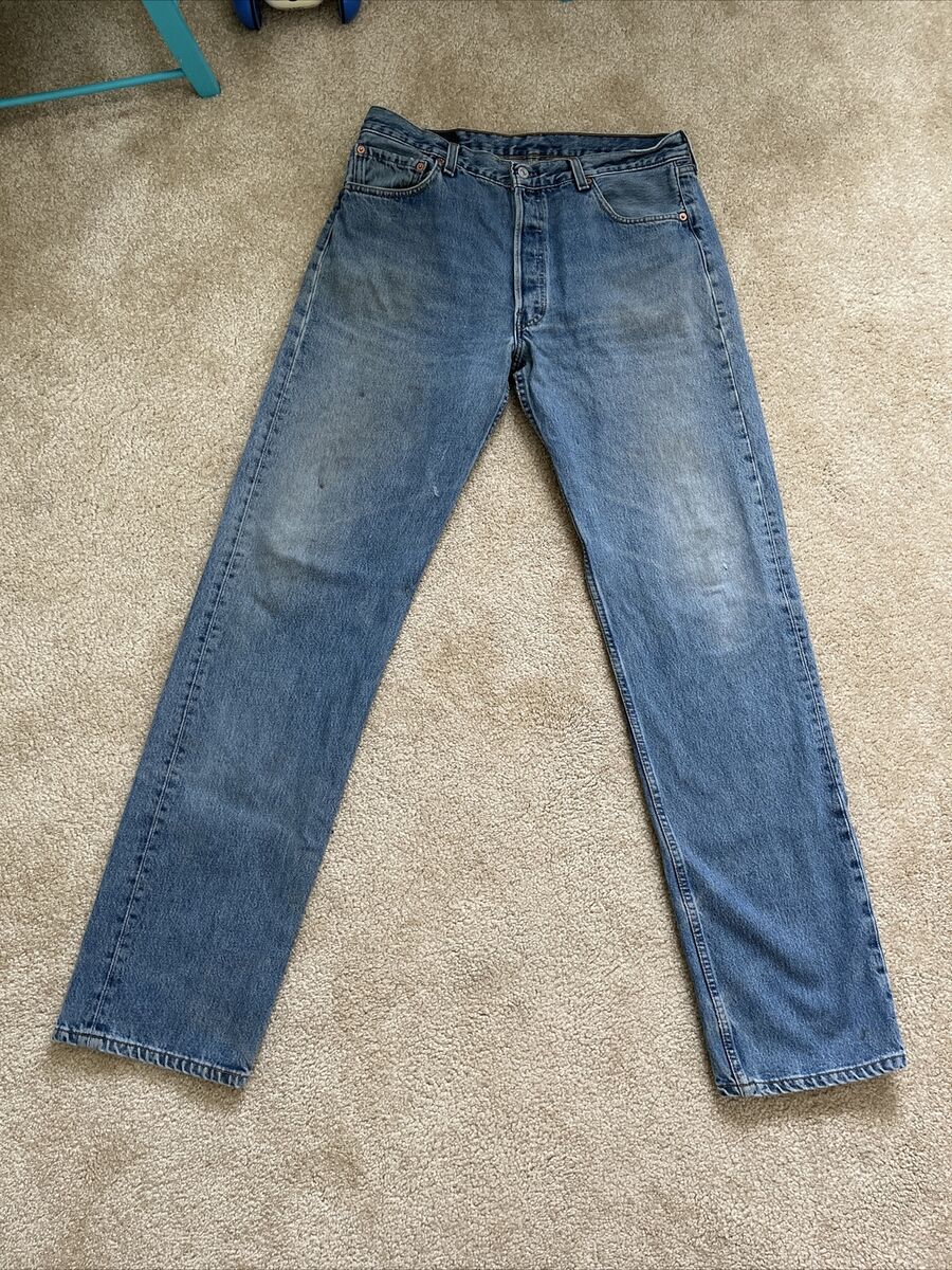 Vintage Levis 501 Jeans 36 x 36 USA Made Button Fly Straight Vintage Levis 501 Jeans 36 x 36 USA Made Button Fly Straight