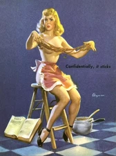 Vintage Sexy Pin-up Confidentially High Quality Metal Fridge Magnet 3x4 7473