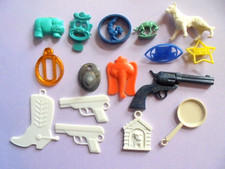 Lot of Vintage Cracker Jack Prize Charms and Small Toys Etc
