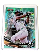 Cristian Pache 2022 Bowman's Best Aqua Lava Refractor 120/199 #1 Athletics