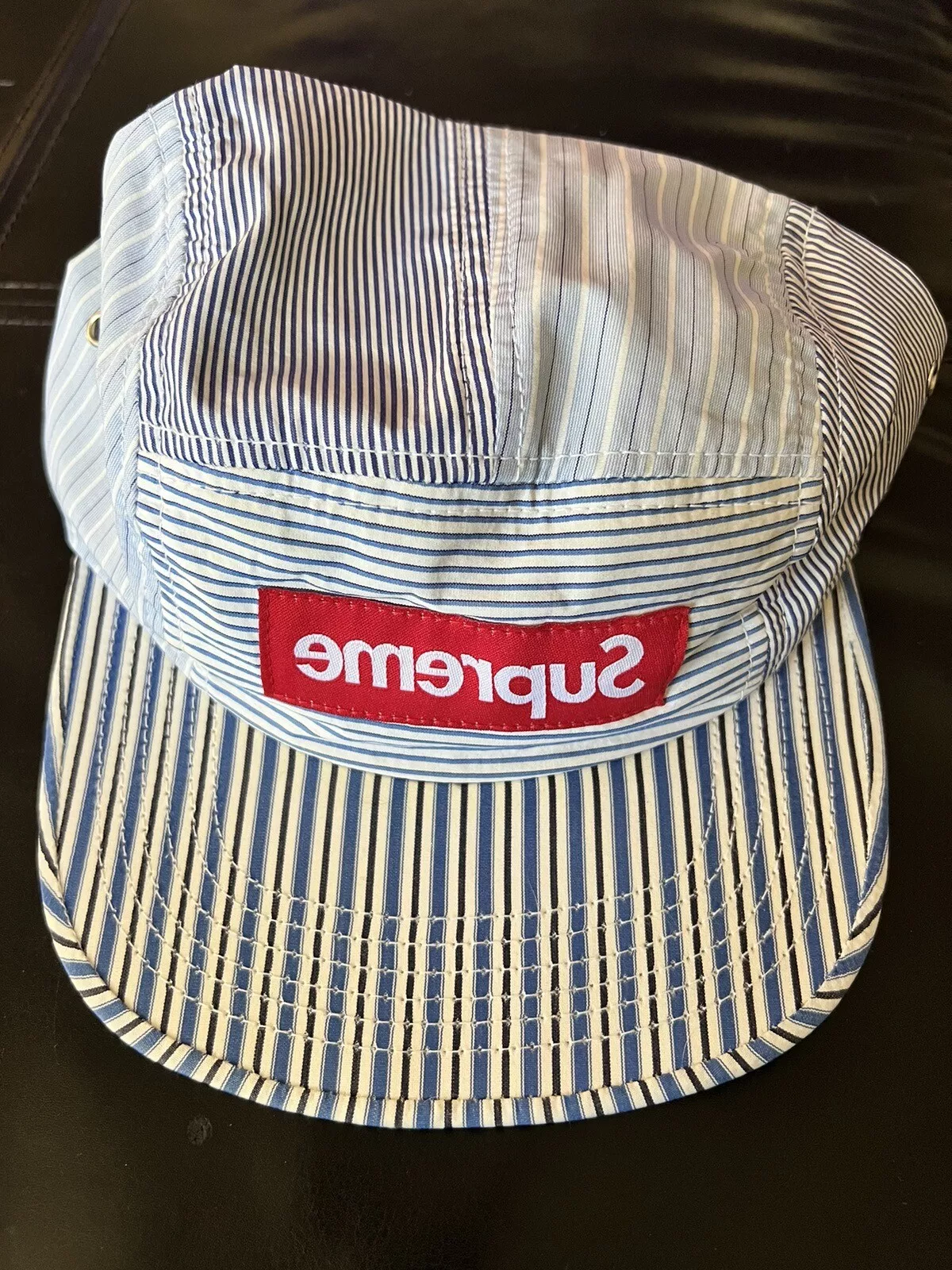 Chapeau de camp Supreme CDG Comme des Garçons Red S/S 2012 5 panneaux Deadstock