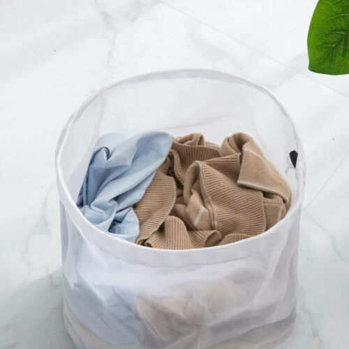 Laundry Washing Mesh Net Bag Drawstring Delicate Cloth Cleaning Clothes Lingerie - Picture 2 of 12
