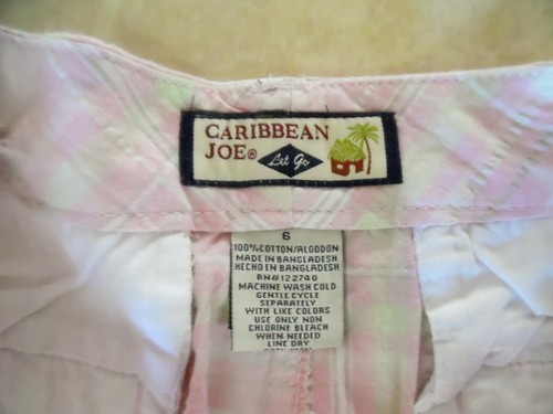 *CARIBBEAN JOE BERMUDA SHORTS SIZE 6 100% COTTON MSPR:$38.00 NWT - Picture 3 of 3