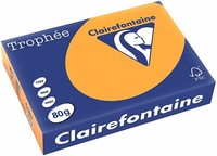 Clairefontaine Trophee Color 1878C Mandarine 80G A4 - 500 Blatt Farbiges Papier