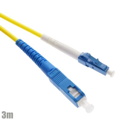 3M LC/UPC to SC/UPC Single Mode Simplex Fiber Optic Optical Patch Cable OFNR