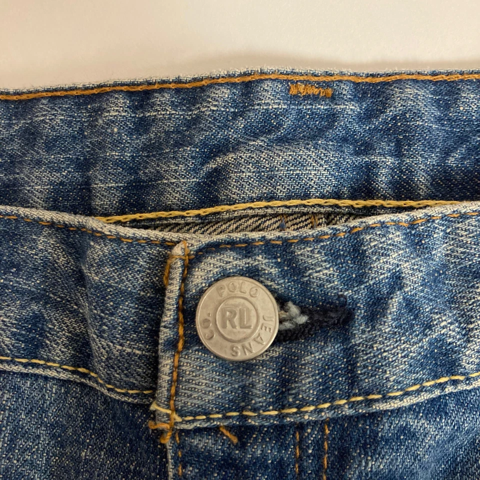 Pantalones de mezclilla Polo Company Ralph Lauren de colección para mujer pantalones de mezclilla de sábado 33x30 dobladillo relajado para mamá Foto 3 de 4