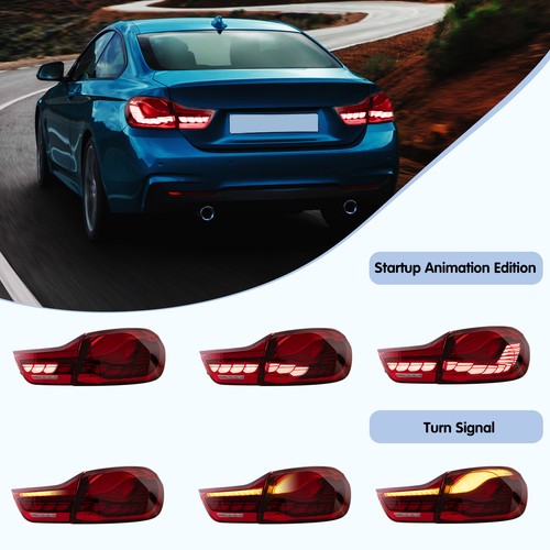For 14-20 BMW F32 F33 F36 F82 F83 Full LED Tail Lights RED Lens BMW M4 GTS A Set - Picture 4 of 14