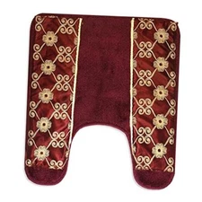 Popular Bath Contour Bath Rug, Vlegant Rosa Collection, 23" x 10.5", 