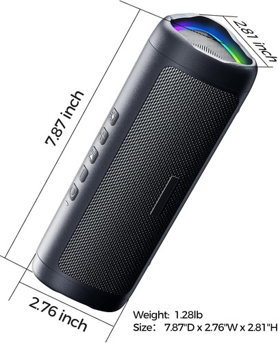 Altavoz Bluetooth con Sonido HD, Portátil Inalámbrico, IPX5 Impermeable, hasta 20H P - Imagen 8 de 8