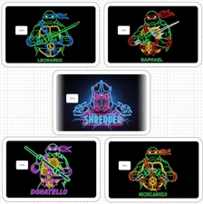 Teenage Mutant Ninja Turtles Credit Debit ATM Card Skin Sticker Neon TMNT USA