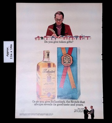 1965 Ballantine's FINEST BLENDED SCOTCH WHISKY Reveals Good Taste Print Ad 56486