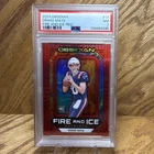 Panini 2024 Obsidian Drake Maye RC Fire and Ice Red #17 22/75 PSA 7 Patriots🔥🥶