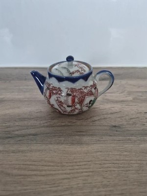 Kleine japanische Geisha Teekanne Vintage 3'' hoch Keramik Porzellan Sammlerstück