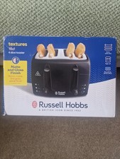 Image of Russell Hobbs Textures 4-Slice Toaster 1500W Black