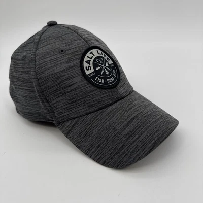 Salt Life UVapor Stretch Fitted Hat Cap Gray Adult Size M/L - Image 1 of 4