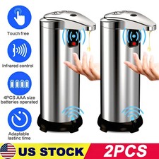 250ml Stainless Auto Handsfree Sensor Touchless Soap Dispenser Kitchen Bathroom
