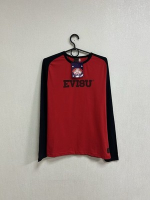 Vintage Evisu  New With Tag  Long Sleeve T-shirt  Size M Logo Black Y2K Japan