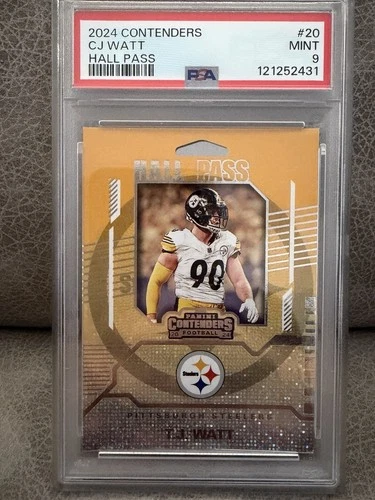 2024 Panini Contenders TJ Watt #20 - PSA 9 - Steelers