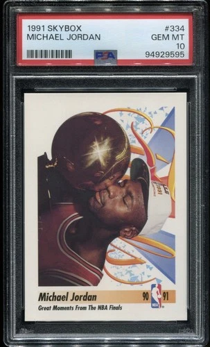 1991-92 SkyBox NBA Basketball Card #334 ~Michael Jordan~ HOF GOAT PSA 10 GEM MT