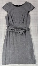J. Crew 365 Women’s Tie-Front Houndstooth Sheath Dress Linen Blend Size 6