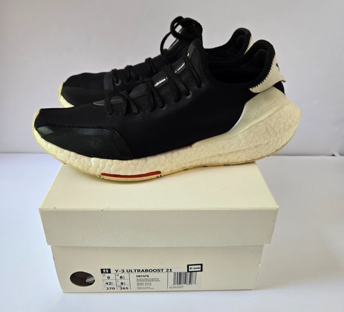Adidas Y-3 UltraBoost 21 Black White for sale | eBay