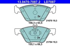 Plaquettes de frein 13.0470-7087.2 ATE pour MERCEDES-BENZ CHRYSLER