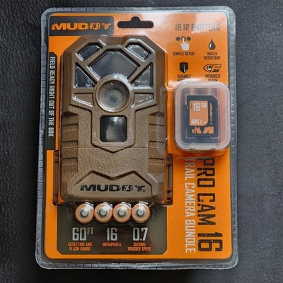 MUDDY Pro Cam 16 Combo Video Trail Camera Batteries & 16GB Memory Included
