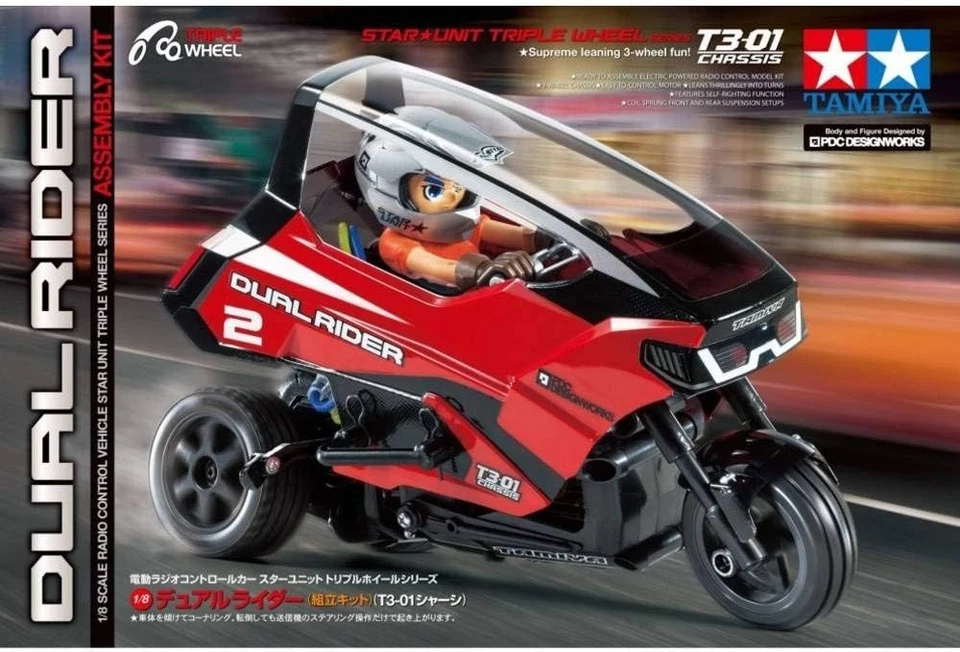 Tamiya 1/8 Electric RC Car Star Unit Triple Boy Series No.07 Dual Rider Assembly - Image 3 of 4
