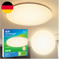 Led Deckenleuchte 24W 4450Lm, Φ35CM 3000K Warmweiß IP54 Wasserfest, Deckenlampe
