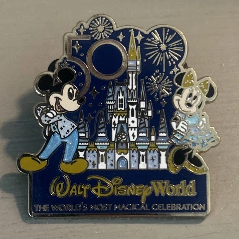 Walt Disney World 50th The Worlds Most Magical Celebration Pin Castle Mickey
