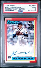 2025 TOPPS HURSTON WALDREP (RC) 1990 TOPPS AUTOGRAPH - PSA 9!