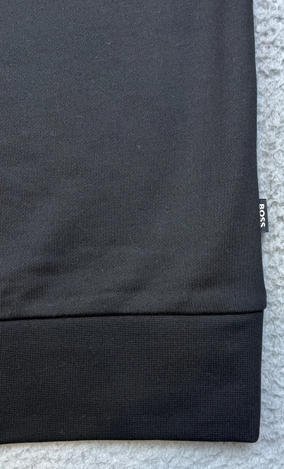 Sudadera Hugo Boss Para Hombre 3XT Alta Negra Deletrear Logo Manga Larga Cuello Redondo Foto 3 de 4