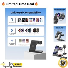 Wireless Charger Stand 3 in 1 Fast Charging Station for Samsung Galaxy Watch