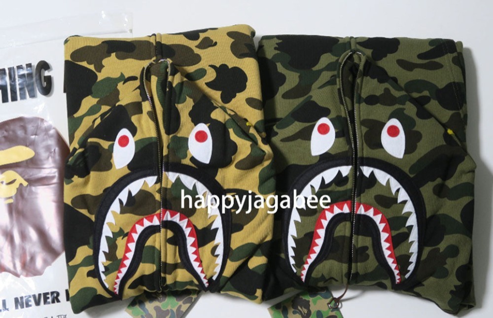 A BATHNIG APE Men's 1ST CAMO SHARK FULL ZIP HOODIE 1M30115007 / | eBay