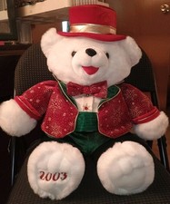 Vintage Snowflake Teddy Dan Dee 2003 Christmas Bear Top Hat Suit 23"