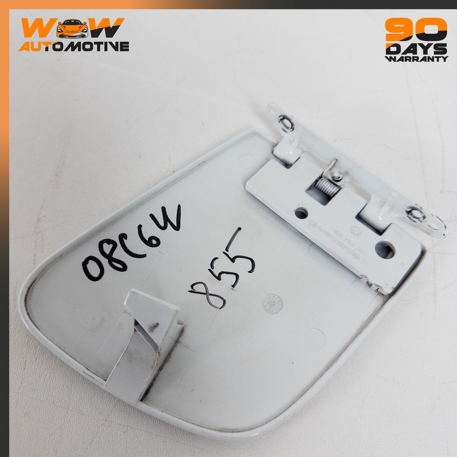 08-13 CHEVROLET CORVETTE C6 FUEL DOOR LID GAS TANK COVER WHITE 20978682 OEM