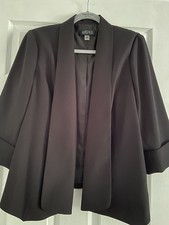 Kasper Women's Plus Size 16W Black Shawl Collar Lined Blazer 3/4 Sleeve