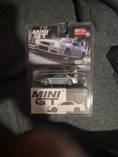 Mini GT Nissan Skyline GT-R R34 V-Spec N1 White Mijo Exclusives 1:64 Scale