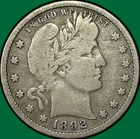 1892 Barber Quarter Fine F Coin #37142